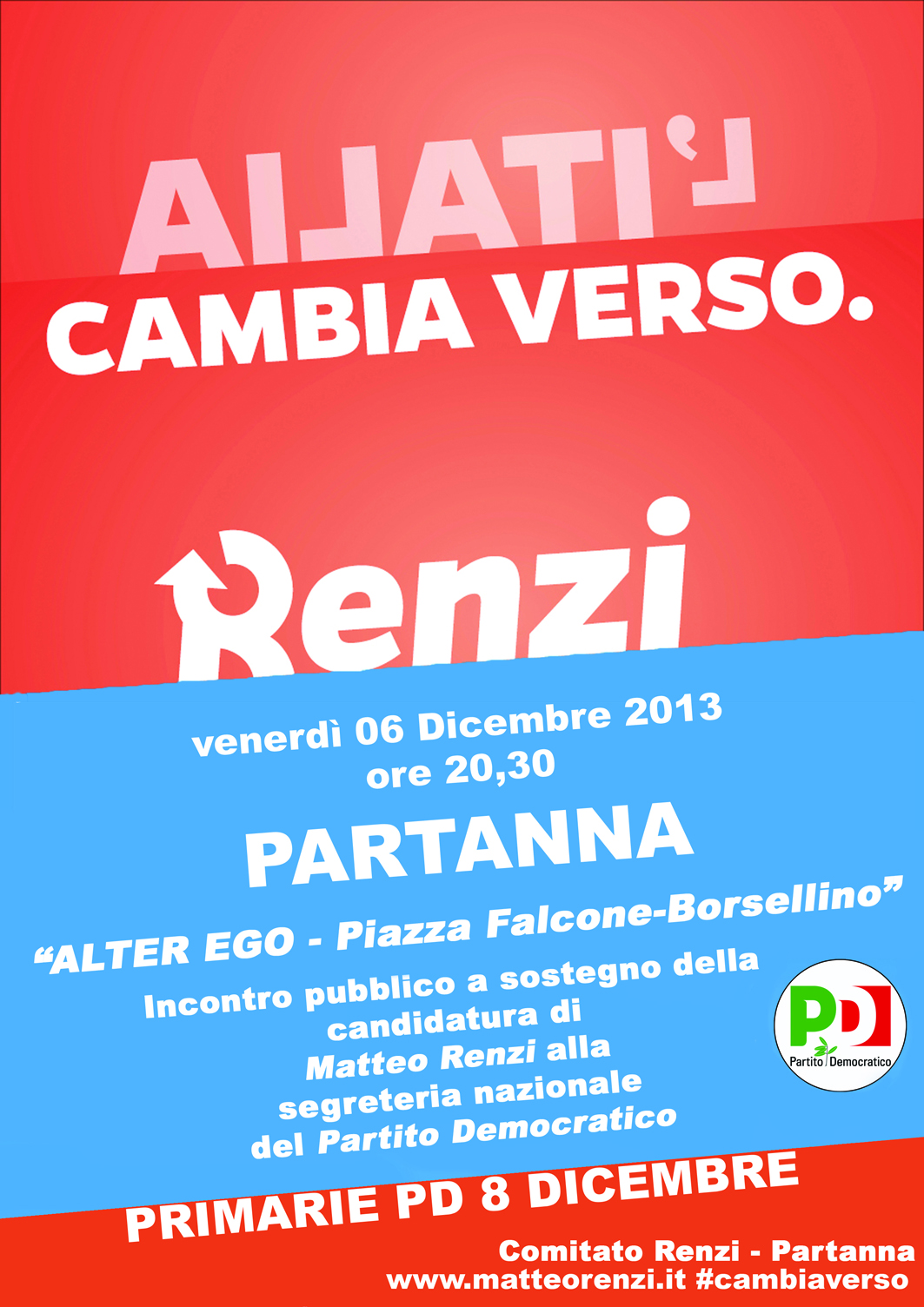 Incontro il 6 dicembre per discutere del sostegno a Renzi segretario del Pd