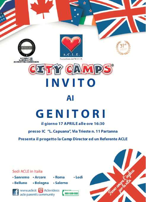 Londra arriva a Partanna con i City Camps 2014