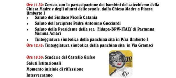 Partanna, si celebra la Giornata internazionale contro la violenza sulle donne