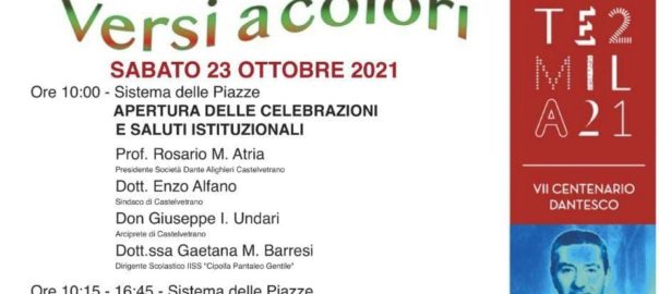 Sabato estemporanea di pittura dal titolo: “Dante 700. Versi a colori”