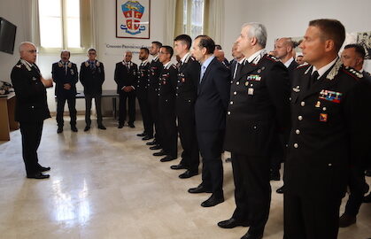 Visita di commiato del generale di divisione Rosario Castello