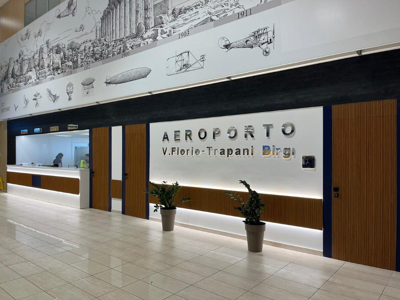 Nuova biglietteria all’aeroporto Vincenzo Florio di Trapani Birgi. Nello spazio multifunzionale sarà possibile acquistare i biglietti per il parcheggio e lasciare in sicurezza i propri bagagli