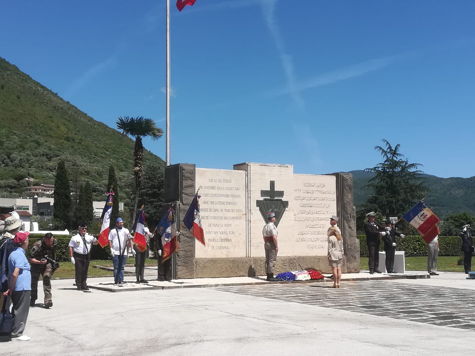 Una delegazione dell’ANVM ha sostato ieri, 17 maggio, davanti al cimitero militare francese di Venafro (Isernia)