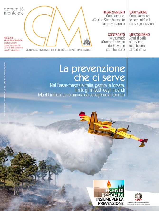 Prevenire gli incendi boschivi: numero speciale della rivista Uncem Comunità Montagna