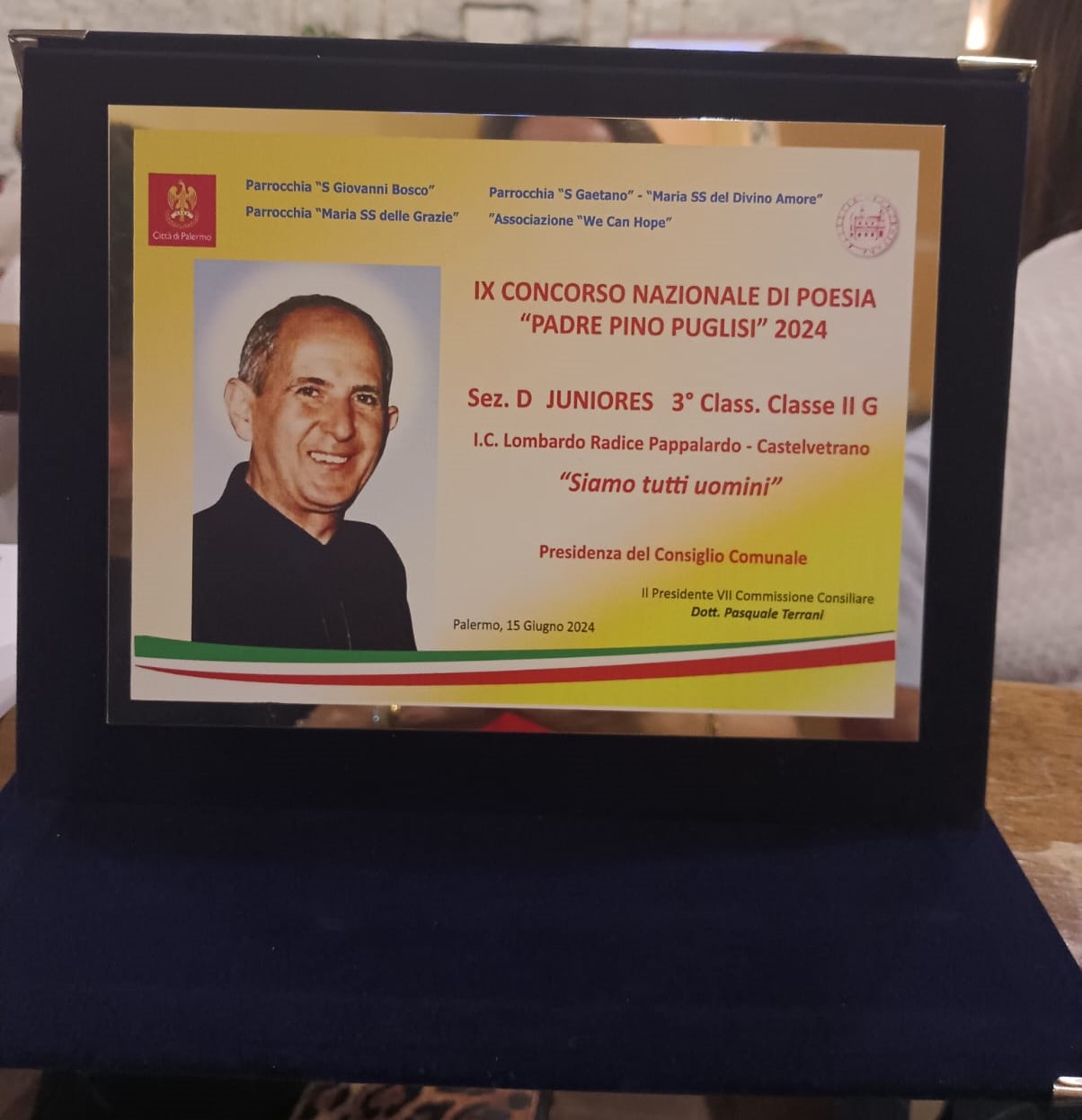 Classe Seconda G del plesso Medi premiata al Concorso Nazionale “Padre Pino Puglisi”