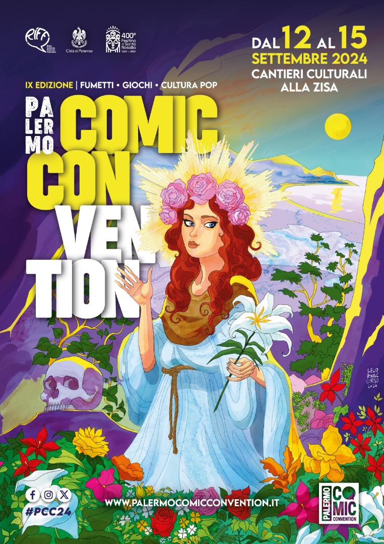 Palermo Comic Convention: Santa Rosalia è la protagonista del manifesto 2024