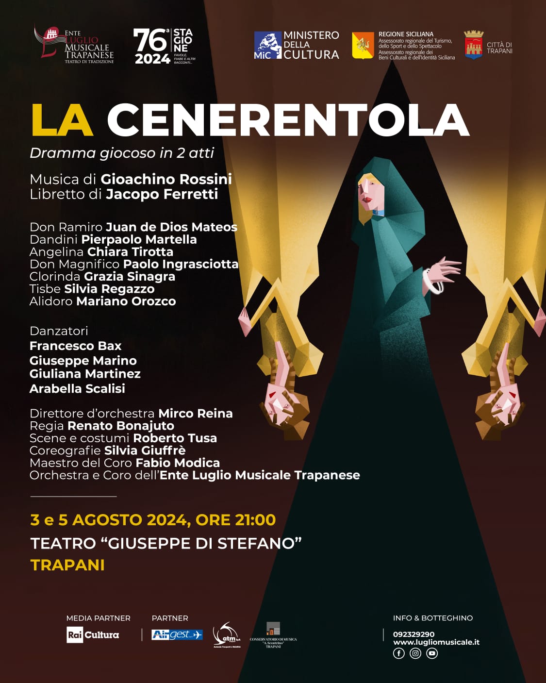 Al Giuseppe Di Stefano in scena un altro grande capolavoro dell’opera italiana: “La Cenerentola” di Gioachino Rossini