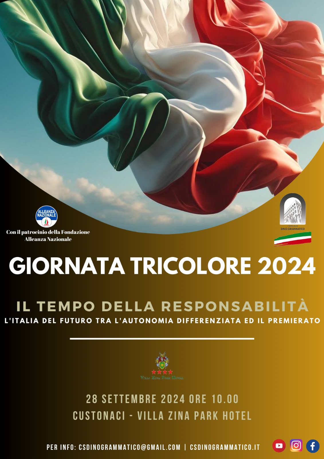 Sabato 28 settembre la XII «Giornata Tricolore» a Custonaci. «Il tempo della responsabilità» è il tema di questa edizione