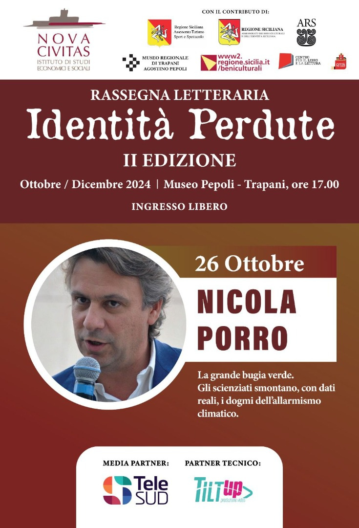 Nicola Porro, il conduttore di “Quarta Repubblica” a Trapani per il 2° appuntamento della rassegna “Identità perdute”