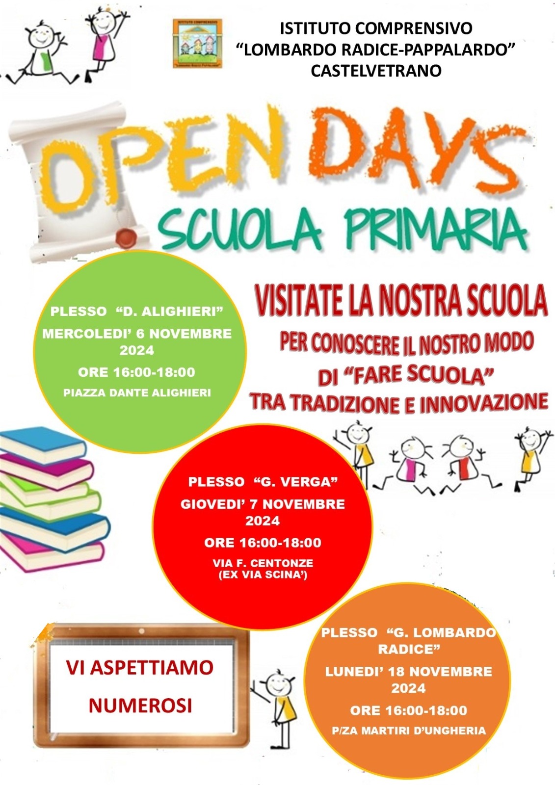 Nelle giornate di OPEN DAY l’Istituto Lombardo Radice-Pappalardo apre la Scuola Primaria al territorio