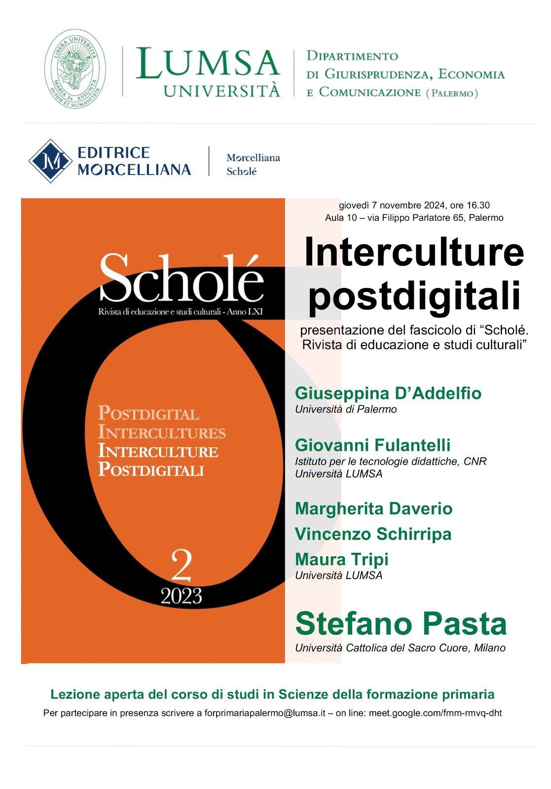 Presentazione del fascicolo 2/2023 di “Scholé.  Rivista di educazione e studi culturali”