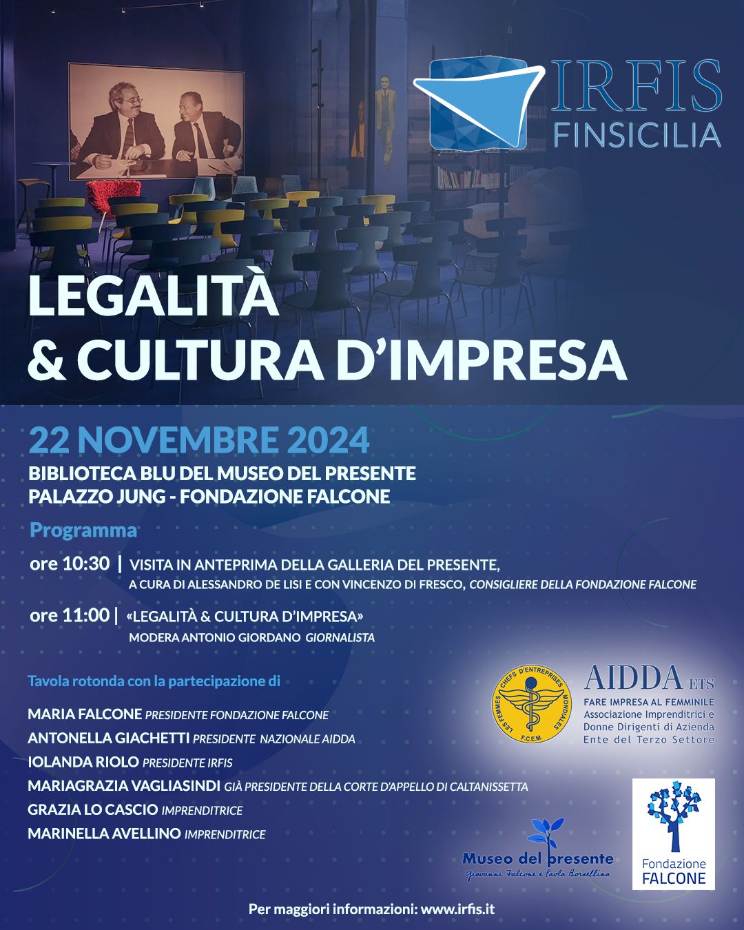 Venerdì 22, incontro dedicato a “Legalità & Cultura d’Impresa”